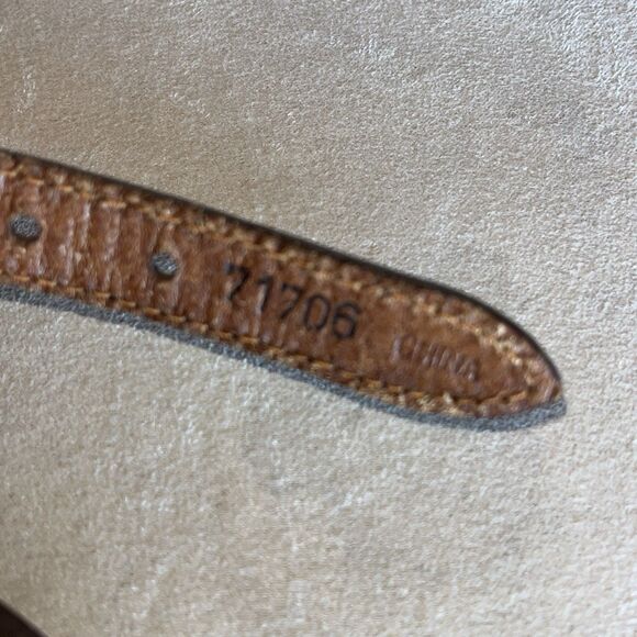 Brighton Double Braided Cowgirl Leather Belt Silver Heart Concho 71706 Size 30 - Picture 7 of 12